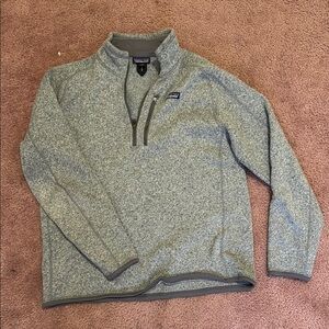 Patagonia Gray Zip Up Sweater